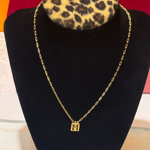 Givenchy Gold Chain Necklace with Logo Pendant - Picture 2 of 13